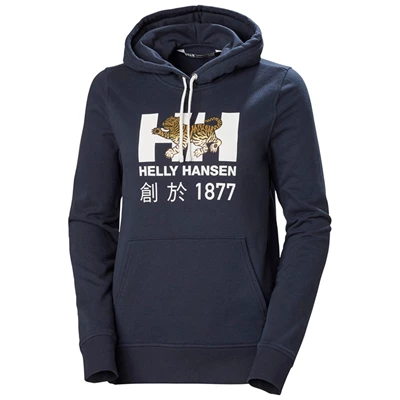 Dámské Mikiny Helly Hansen W Celebrationhooded Tmavě Blankyt | VZLEHGN-32