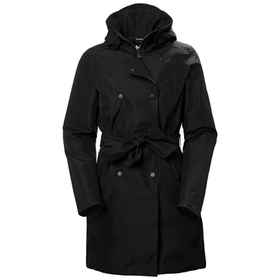 Dámské Neformální Bundy Helly Hansen W Drammen Trench Černé | ZHRFOKM-07
