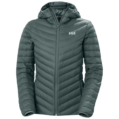 Dámské Péřové Bundy Helly Hansen W Verglas S Kapucí Šedé | XRABGUD-81