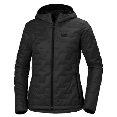 Dámské Turistické Bundy Helly Hansen W Lifaloft S Kapucí Černé | SJLWNMX-54