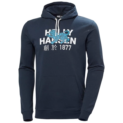 Pánské Mikiny Helly Hansen Celebrationhooded Tmavě Blankyt | JKWMPTL-26