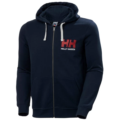 Pánské Mikiny Helly Hansen Hh Logo Full Zip Up S Kapucí Tmavě Blankyt | PCORMBG-10