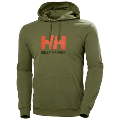 Pánské Mikiny Helly Hansen Hh Logo S Kapucí Zelene | TSCKVZL-02