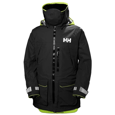 Pánské Plachetní Bundy Helly Hansen Aegir Ocean Černé Šedé | CMAZKSI-28
