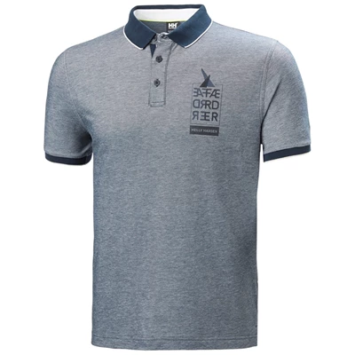Pánské Polo Triko Helly Hansen Faerder Tmavě Blankyt | QBCDFIT-68