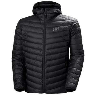 Pánské Péřové Bundy Helly Hansen Verglas S Kapucí Černé | BQODPHL-92