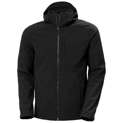 Pánské Skořápkové Bundy Helly Hansen Paramount S Kapucí Soft Černé | ATVQYCH-41