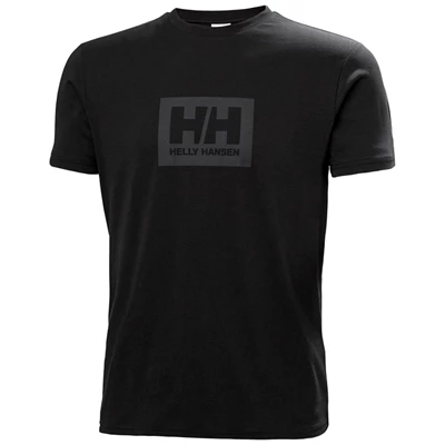 Pánské Tričko Helly Hansen Hh Box Černé | GUROMXJ-08