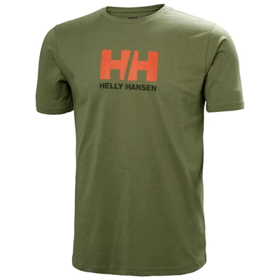 Pánské Tričko Helly Hansen Hh Logo Zelene | XORWUPT-43